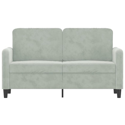 2-seater sofa 120 cm light grey velvet