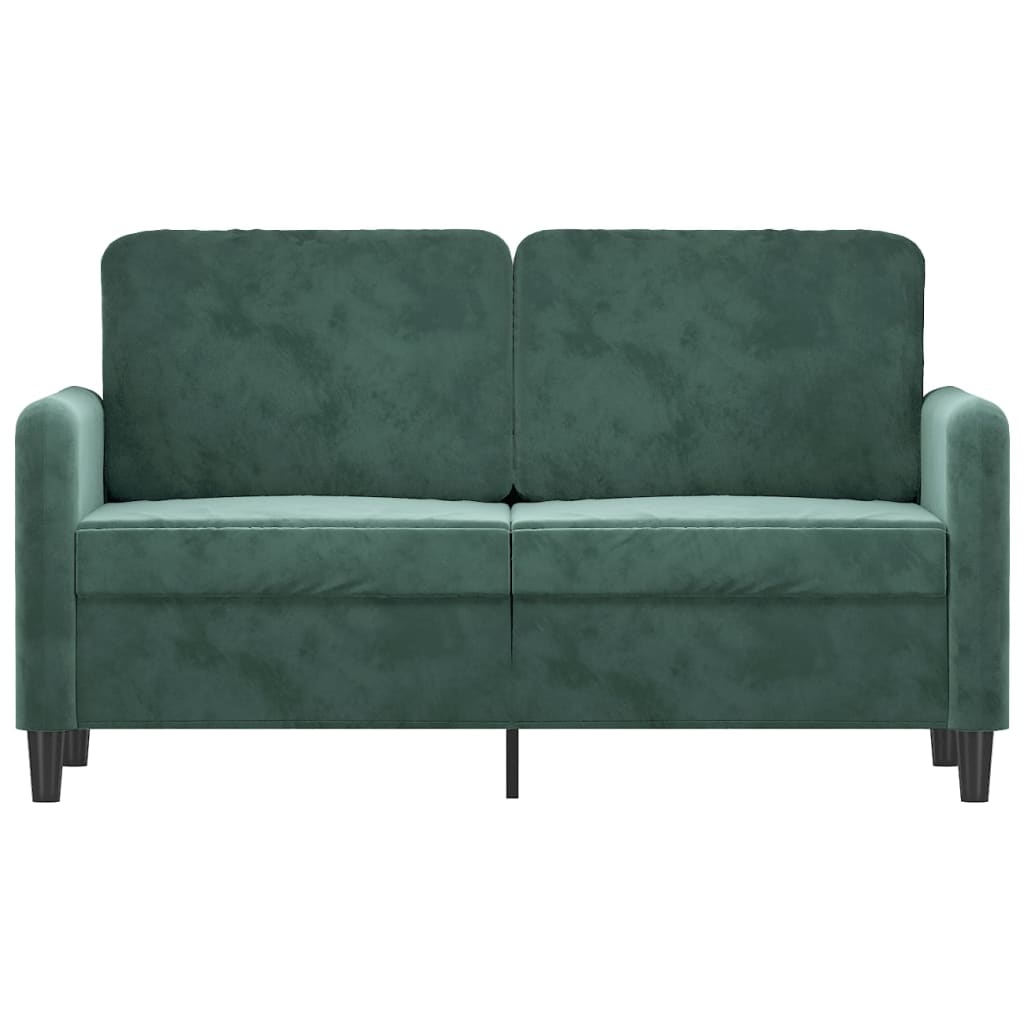 2-seater sofa 120 cm dark green velvet
