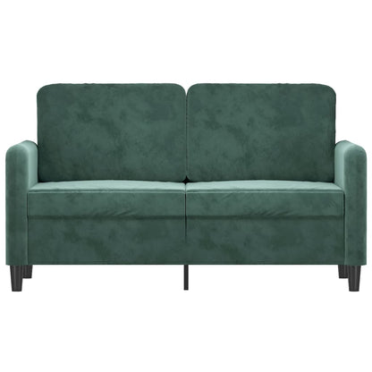 2-seater sofa 120 cm dark green velvet