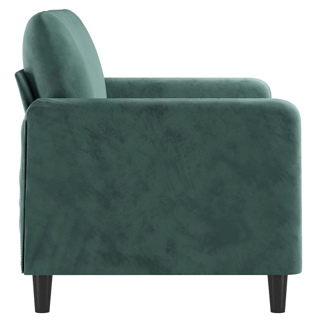 2-seater sofa 120 cm dark green velvet