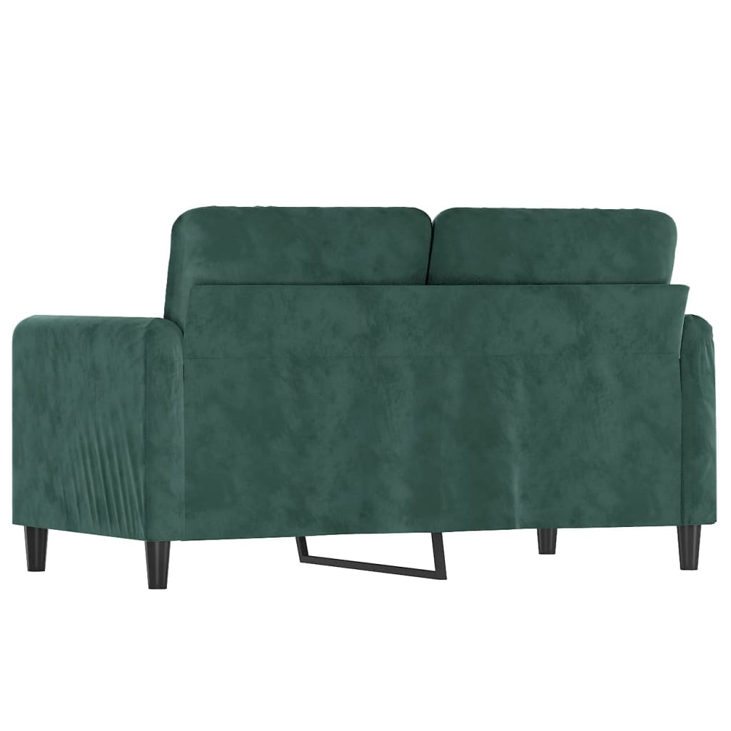 2-seater sofa 120 cm dark green velvet