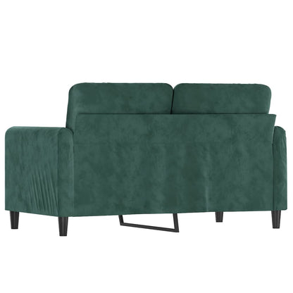 2-seater sofa 120 cm dark green velvet