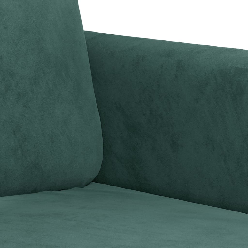 2-seater sofa 120 cm dark green velvet