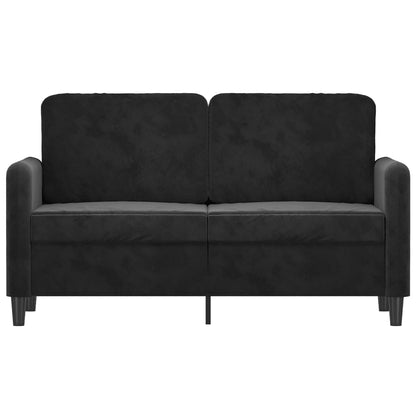 2-seater velvet sofa 120 cm black