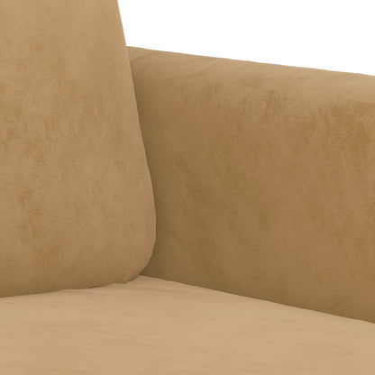 2-seater velvet sofa 120 cm brown