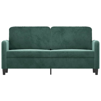 2-seater sofa 140 cm dark green velvet