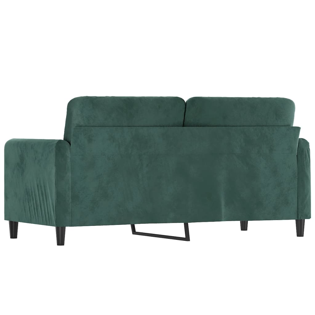 2-seater sofa 140 cm dark green velvet