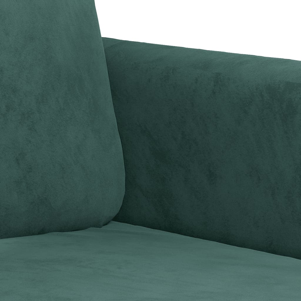 2-seater sofa 140 cm dark green velvet