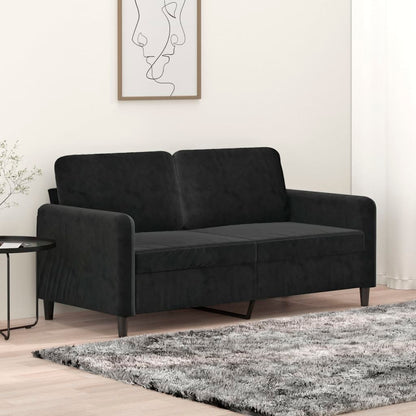 2-seater velvet sofa 140 cm black