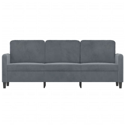 3-seater sofa 180 cm dark grey velvet