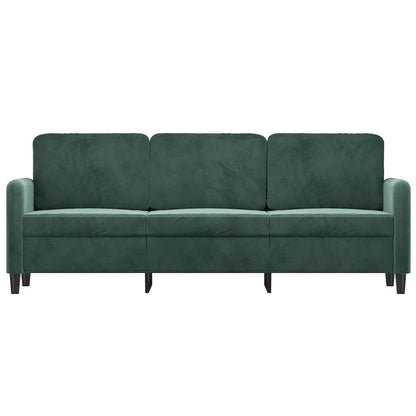 3-seater sofa 180 cm dark green velvet