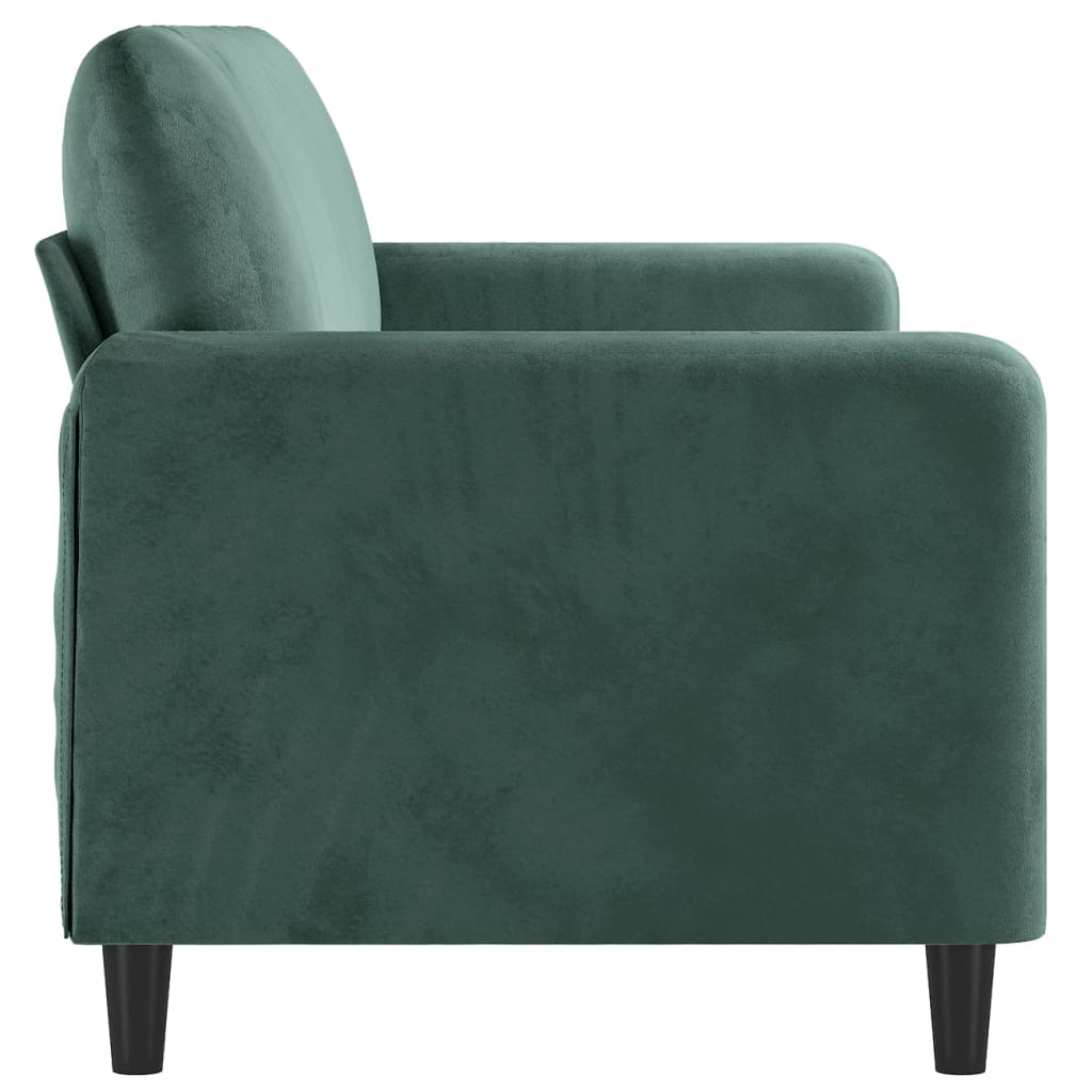 3-seater sofa 180 cm dark green velvet