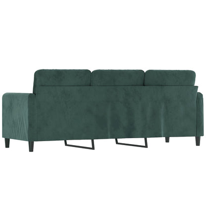 3-seater sofa 180 cm dark green velvet