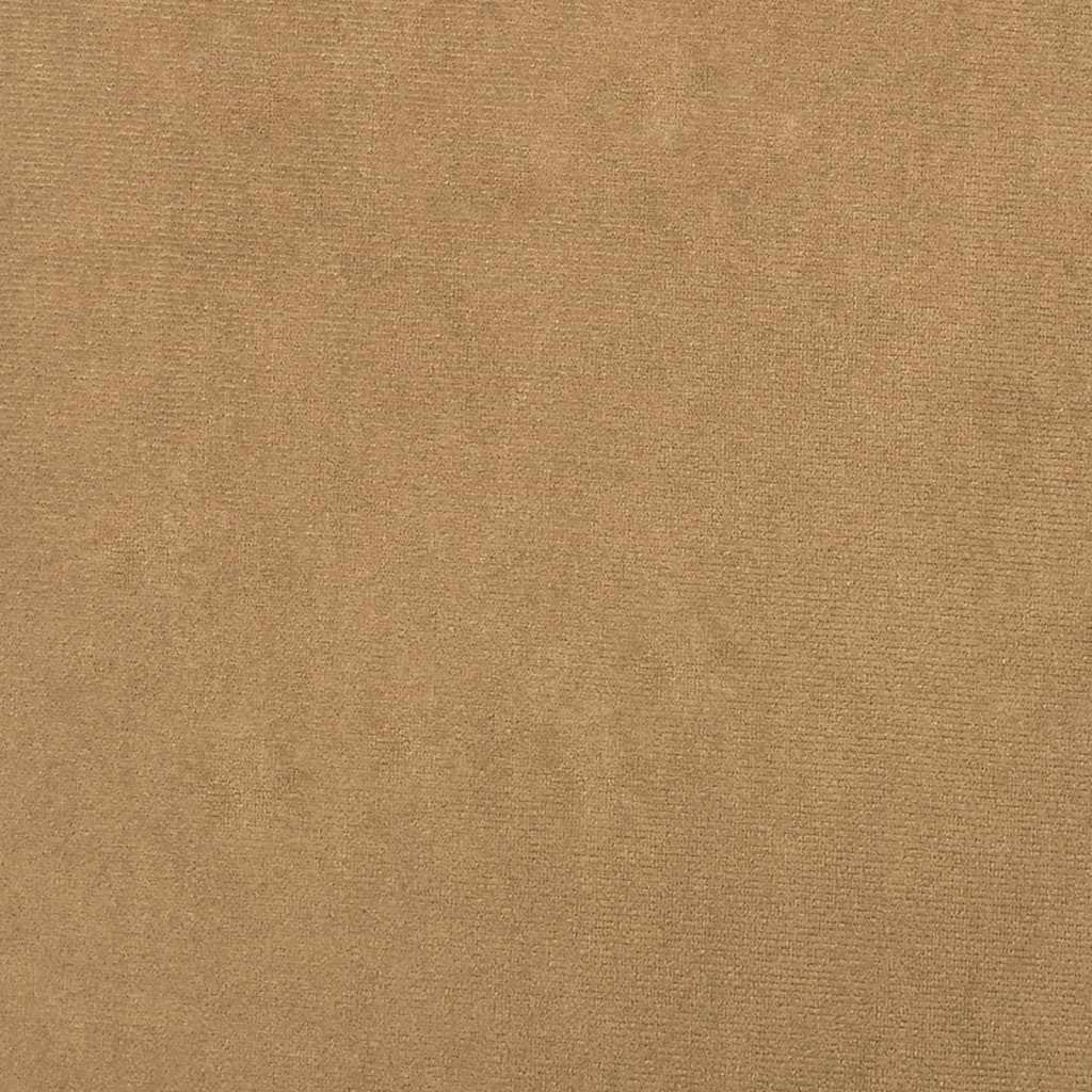 Sofá de 3 lugares 180 cm veludo castanho