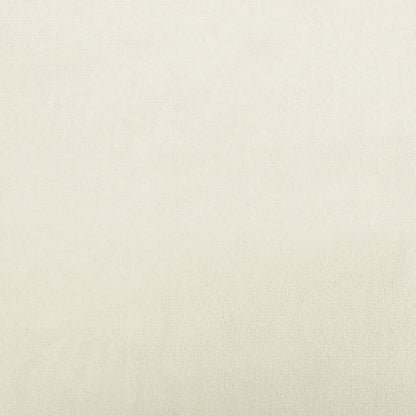 Sofá de 3 lugares 180 cm veludo cor creme