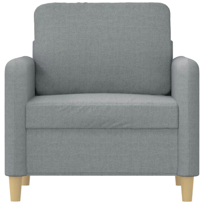 Poltrona tecido 60 cm cinzento-claro