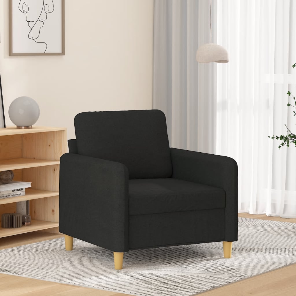 60 cm black fabric armchair