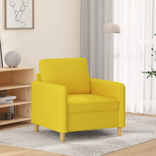 Poltrona 60 cm tecido amarelo-claro