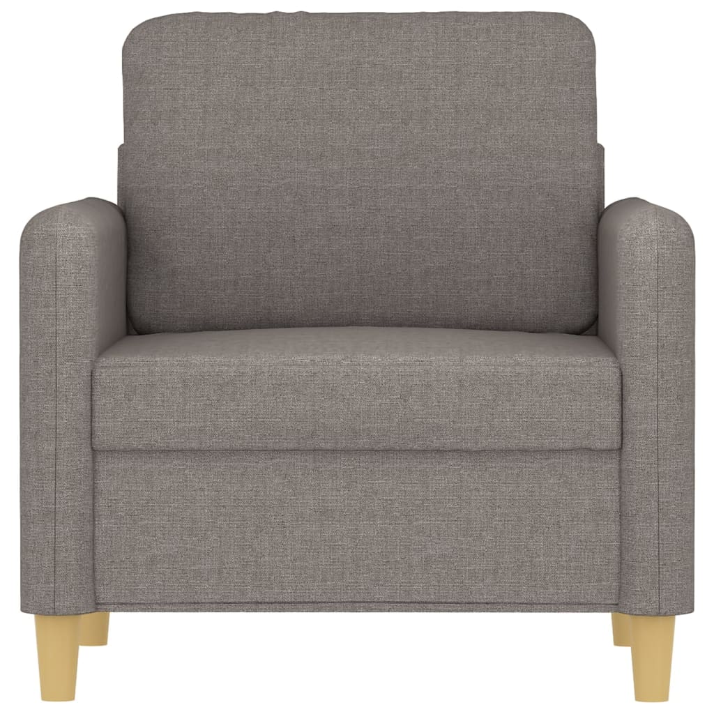 60 cm grey-brown fabric armchair