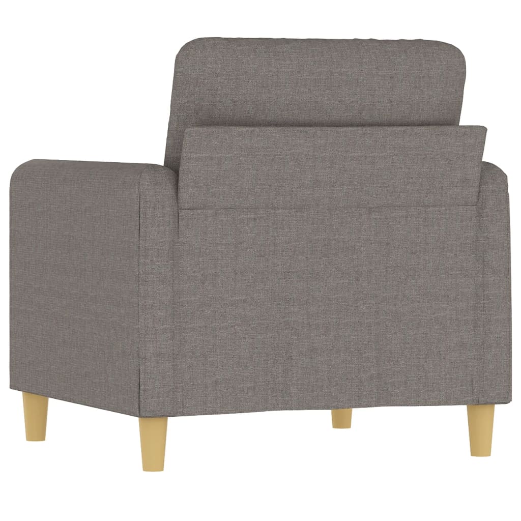 60 cm grey-brown fabric armchair