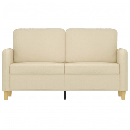 2-seater sofa in cream-colored fabric, 120 cm