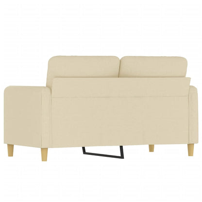 2-seater sofa in cream-colored fabric, 120 cm