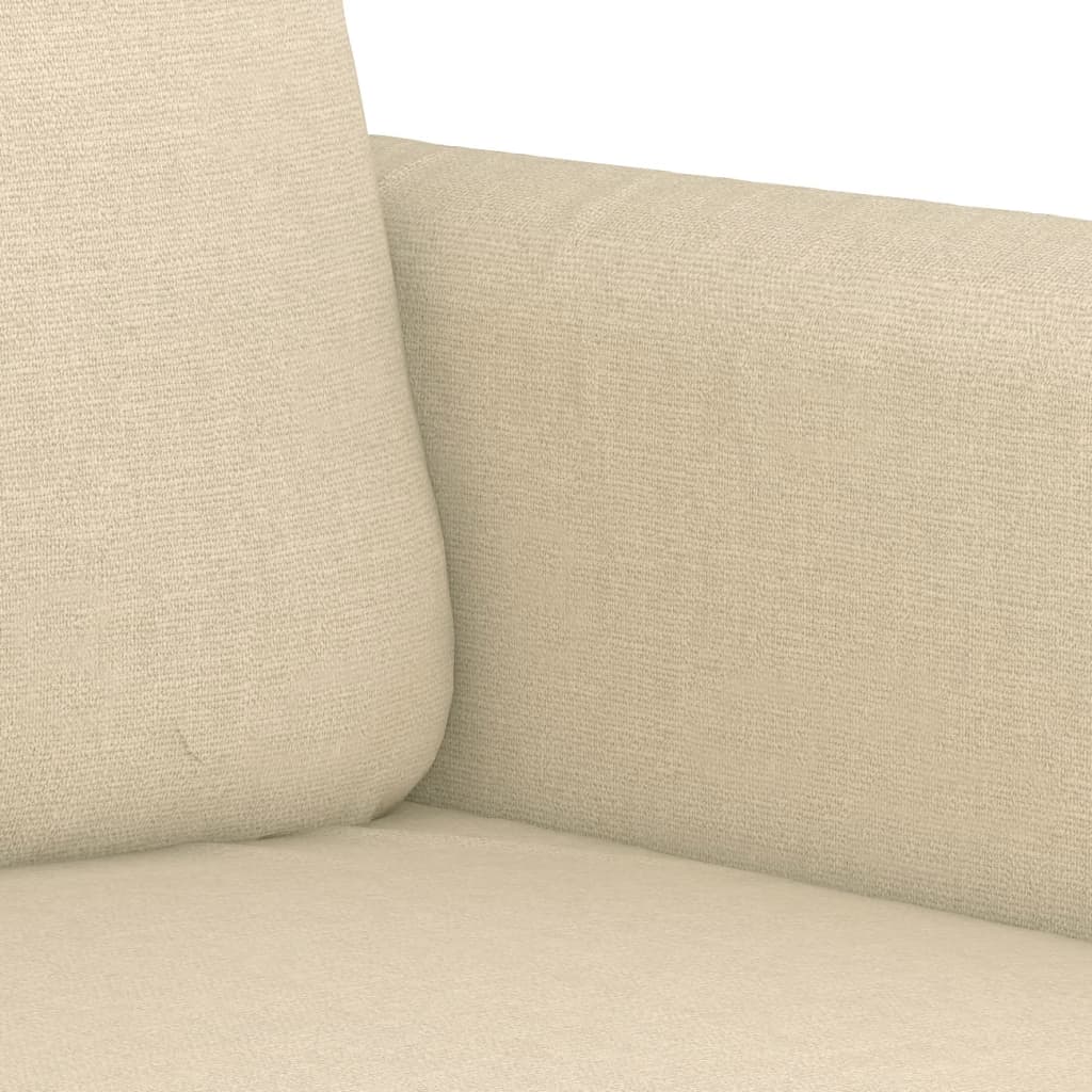 2-seater sofa in cream-colored fabric, 120 cm