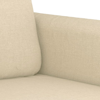 2-seater sofa in cream-colored fabric, 120 cm