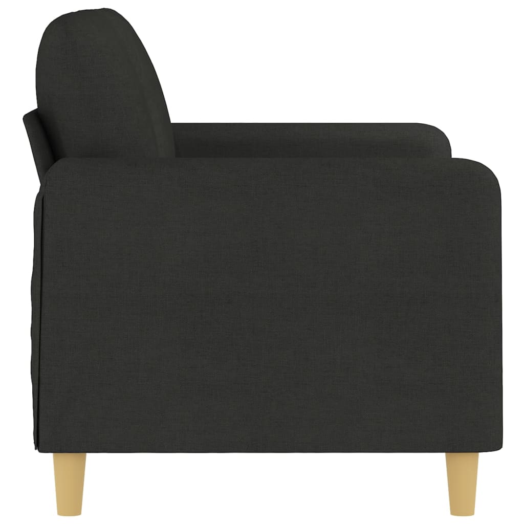 2-seater sofa in fabric, 120 cm, black