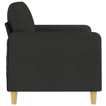 2-seater sofa in fabric, 120 cm, black