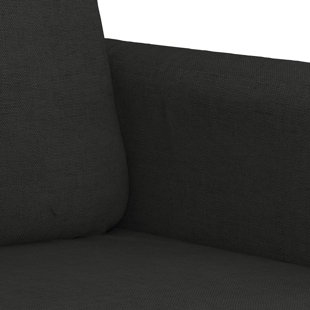 2-seater sofa in fabric, 120 cm, black