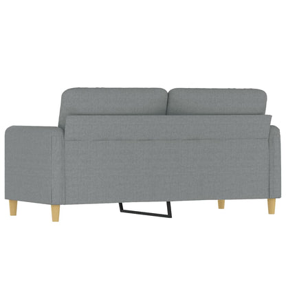 Sofá de 2 lugares em tecido 140 cm cinzento-claro