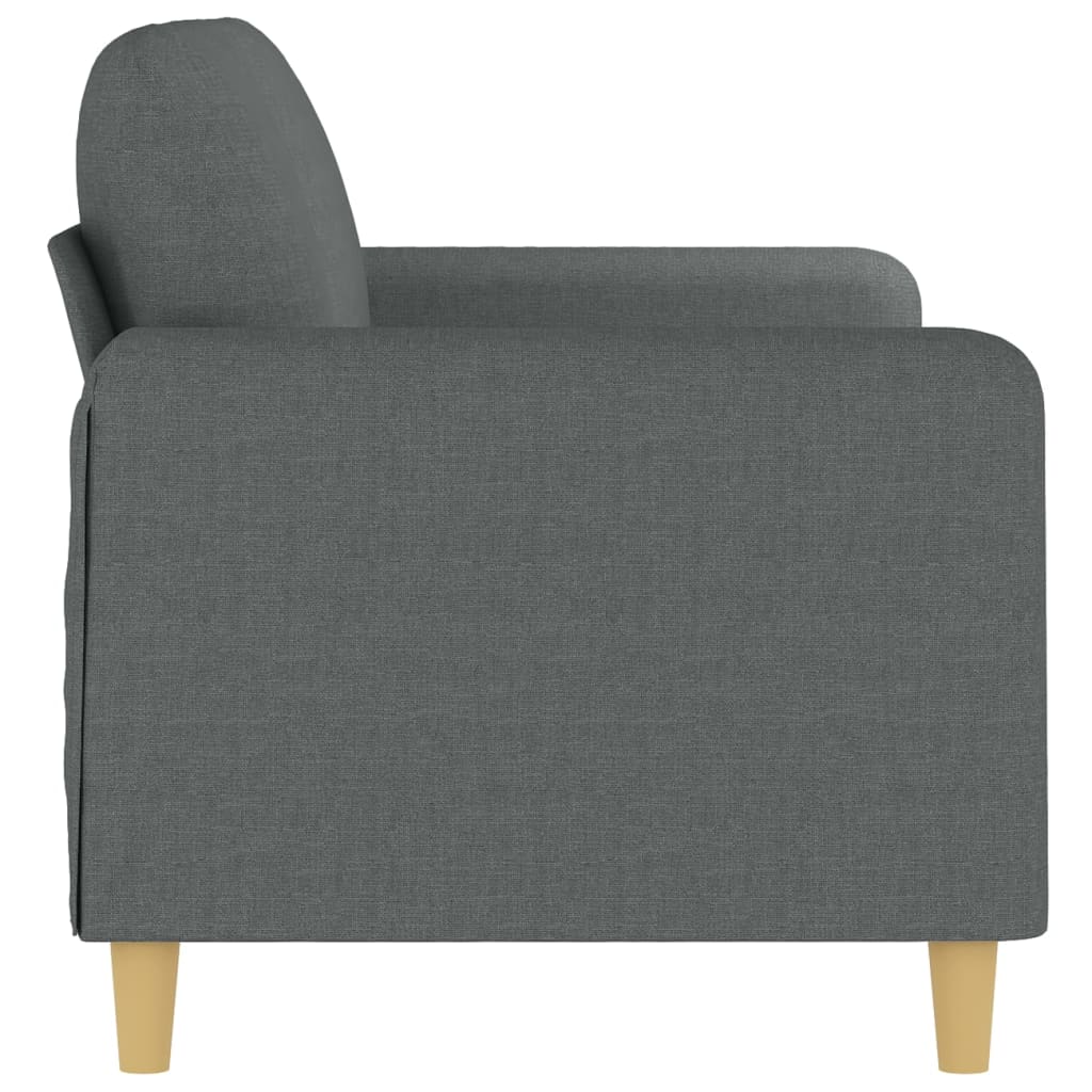 2-seater sofa in fabric 140 cm dark grey