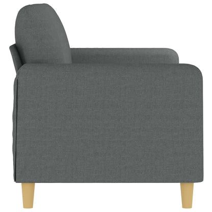 2-seater sofa in fabric 140 cm dark grey