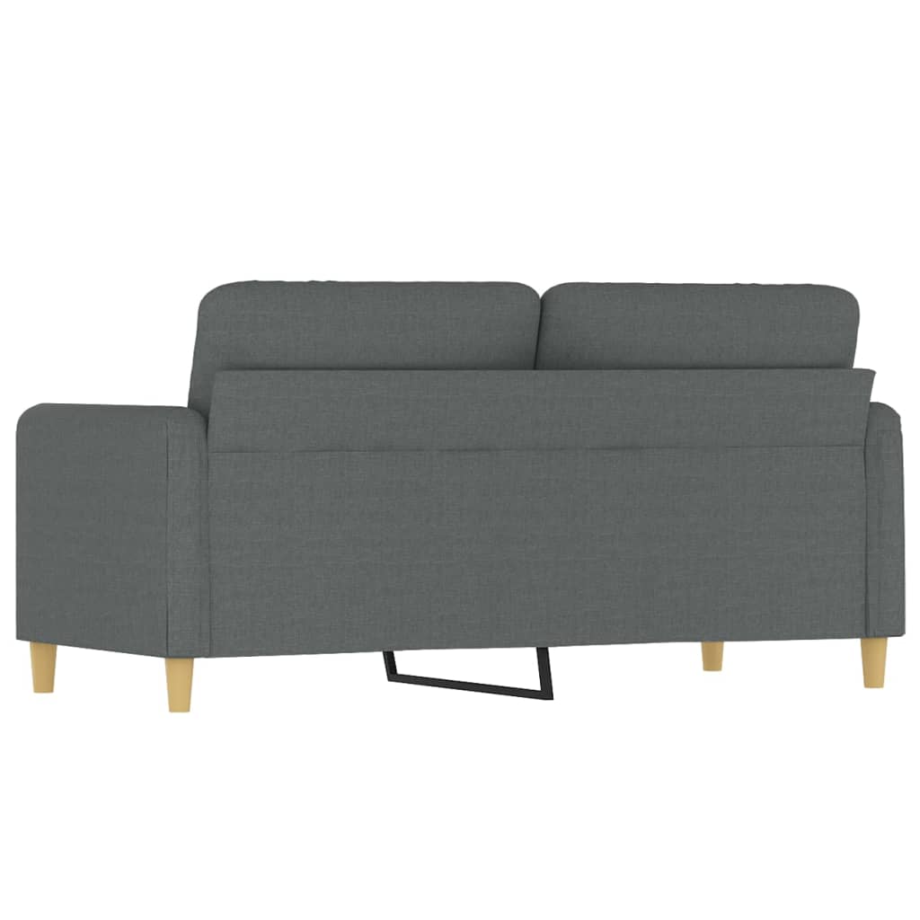 2-seater sofa in fabric 140 cm dark grey
