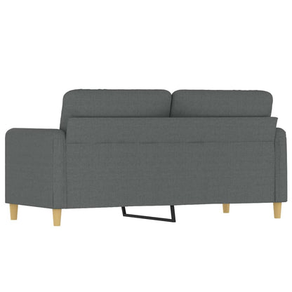 2-seater sofa in fabric 140 cm dark grey