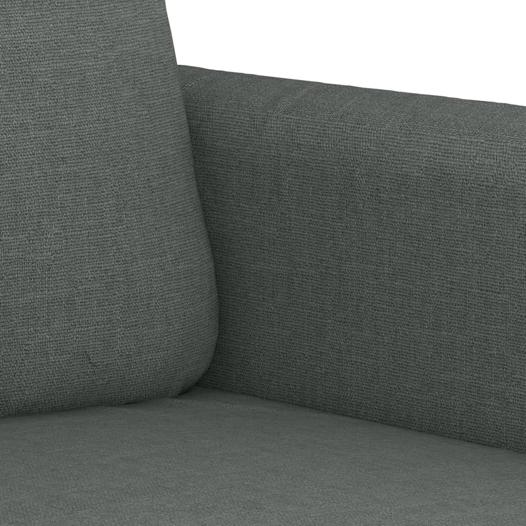2-seater sofa in fabric 140 cm dark grey