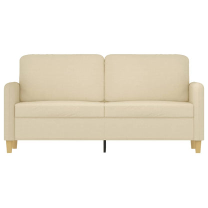 2-seater sofa in cream-colored fabric, 140 cm