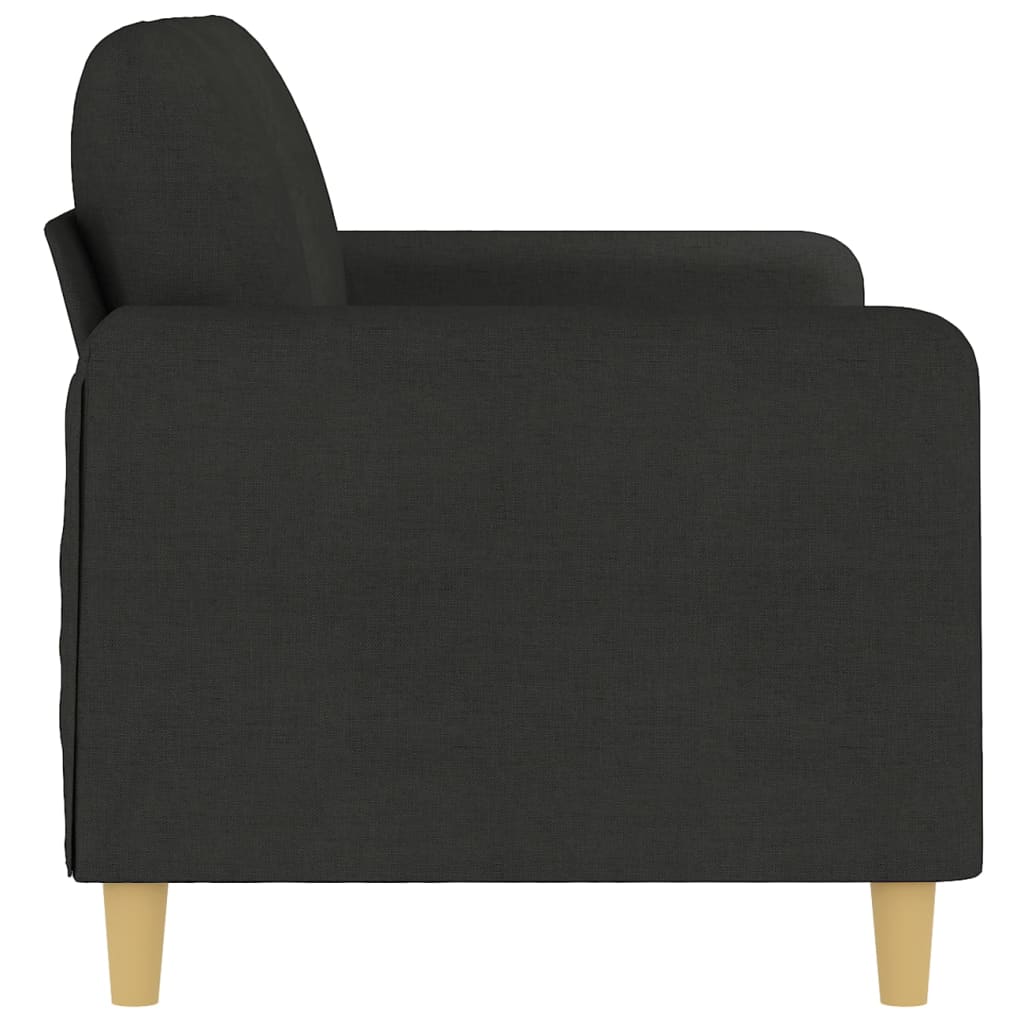 2-seater sofa in fabric, 140 cm, black