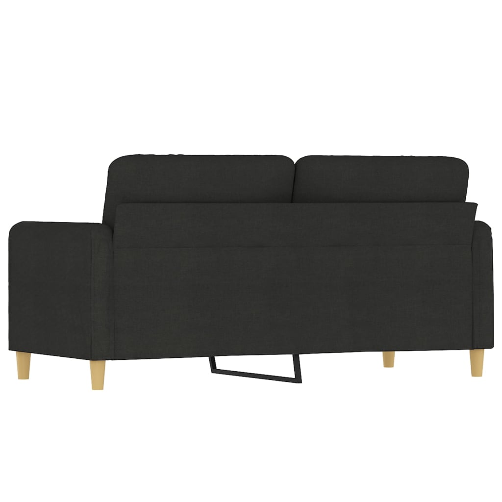 2-seater sofa in fabric, 140 cm, black