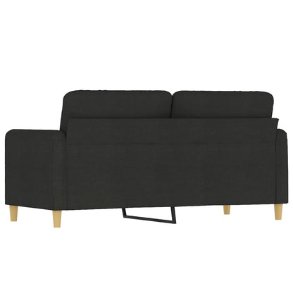 2-seater sofa in fabric, 140 cm, black