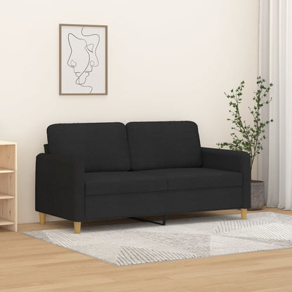 2-seater sofa in fabric, 140 cm, black