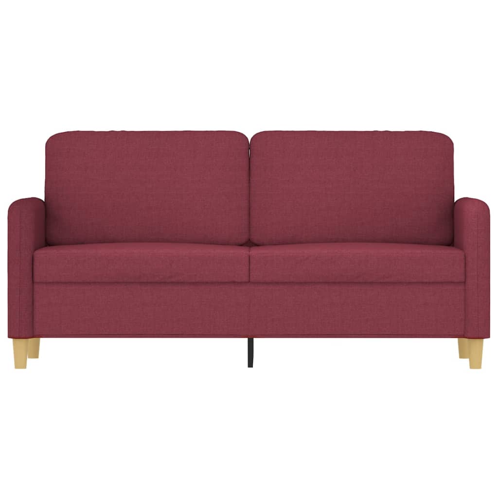 2-seater sofa in 140 cm red fabric