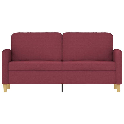 2-seater sofa in 140 cm red fabric