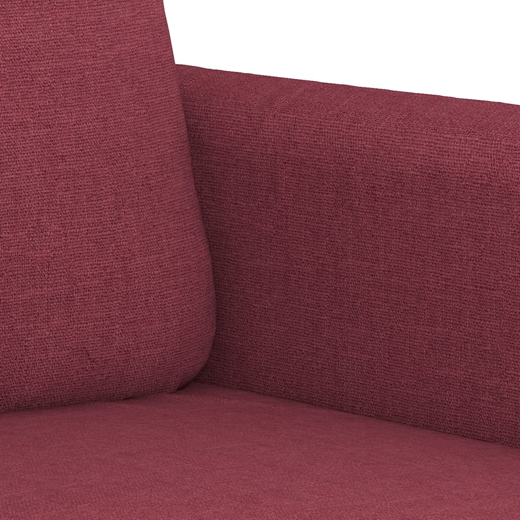 2-seater sofa in 140 cm red fabric