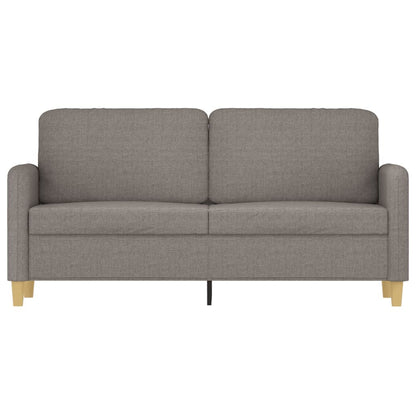 2-seater sofa in 140 cm grey-brown fabric