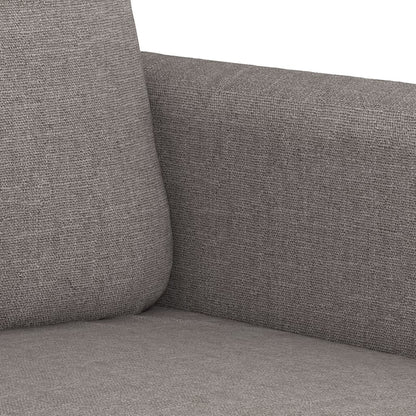 2-seater sofa in 140 cm grey-brown fabric