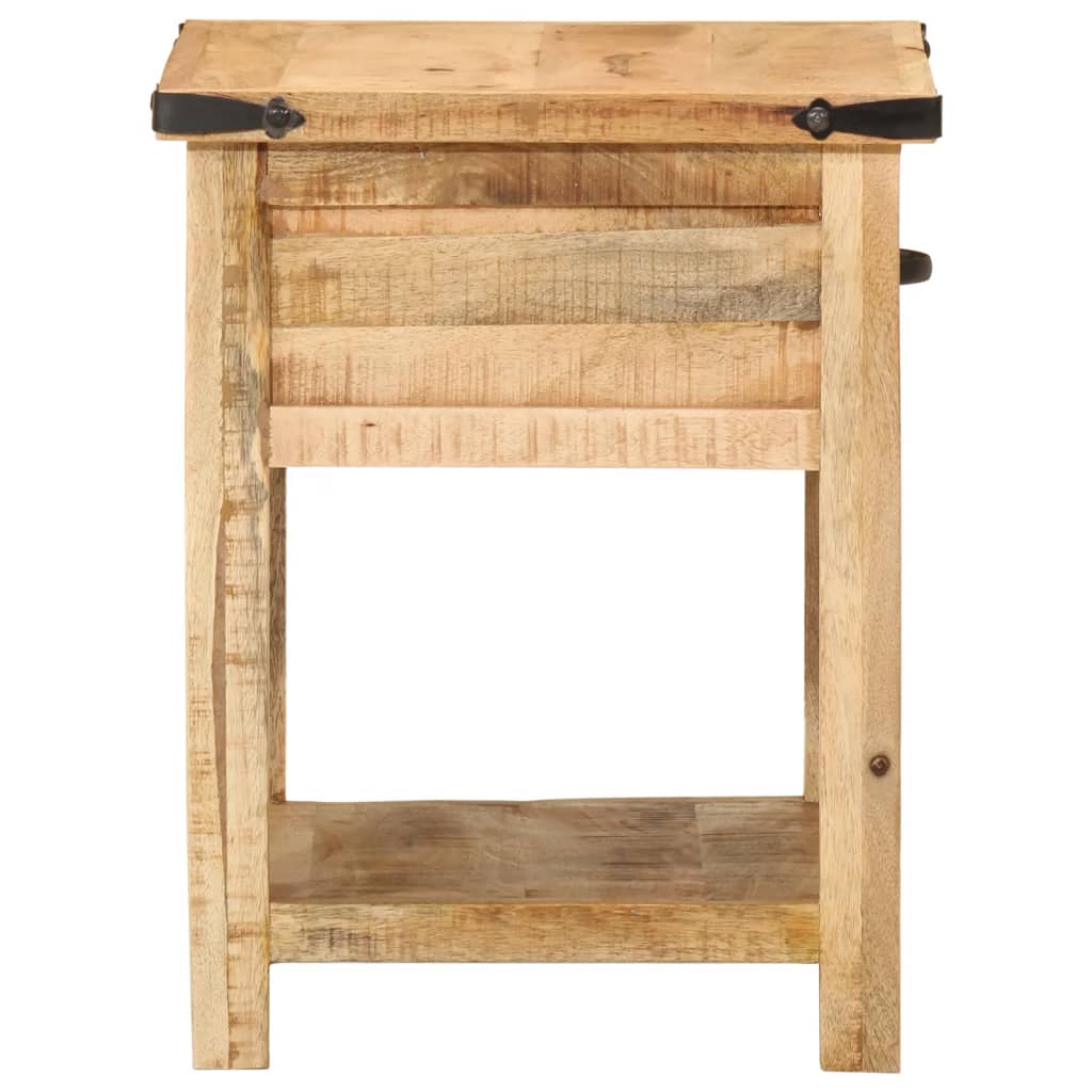 Bedside table 40x40x50 cm solid mango wood