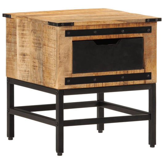 Bedside table 40x40x45 cm solid mango wood