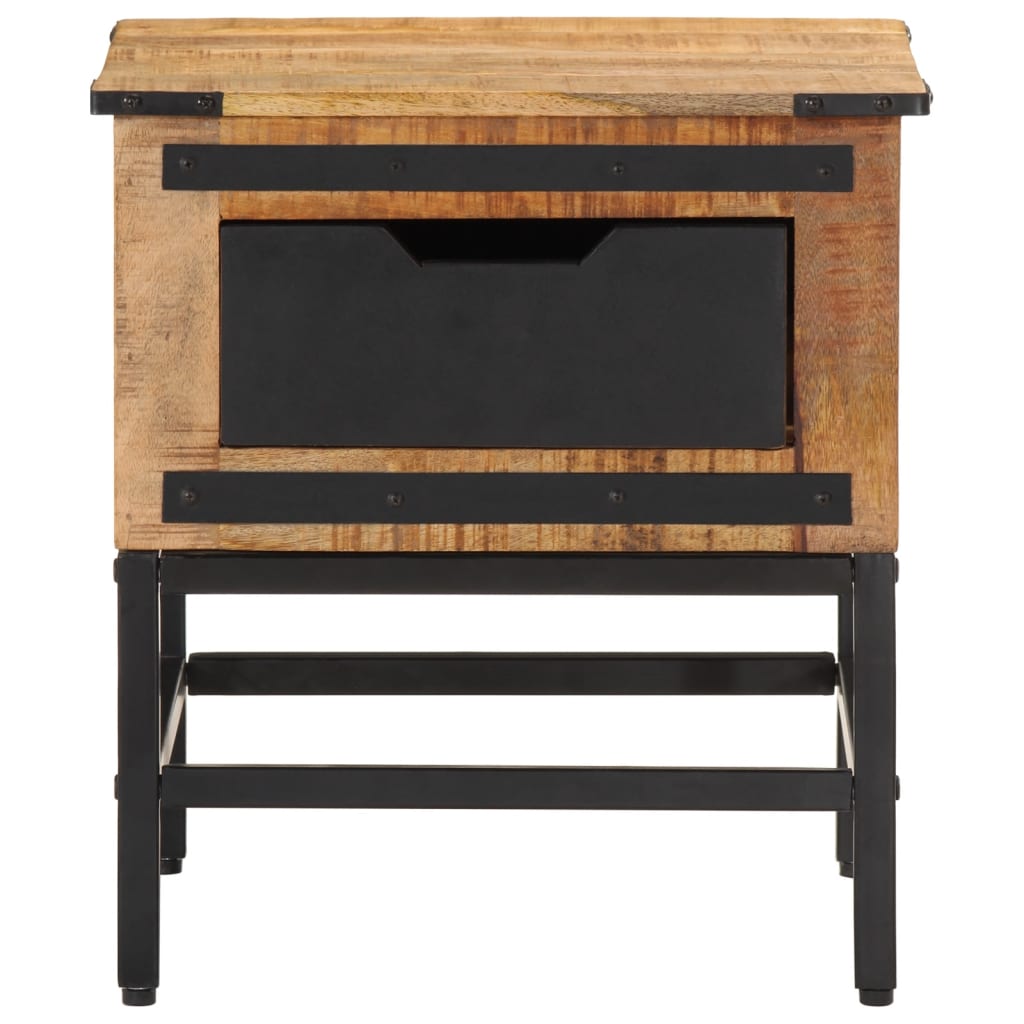 Bedside table 40x40x45 cm solid mango wood